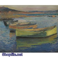 TSD3572 - Tranh sơn dâu thuyền lặng trên biển